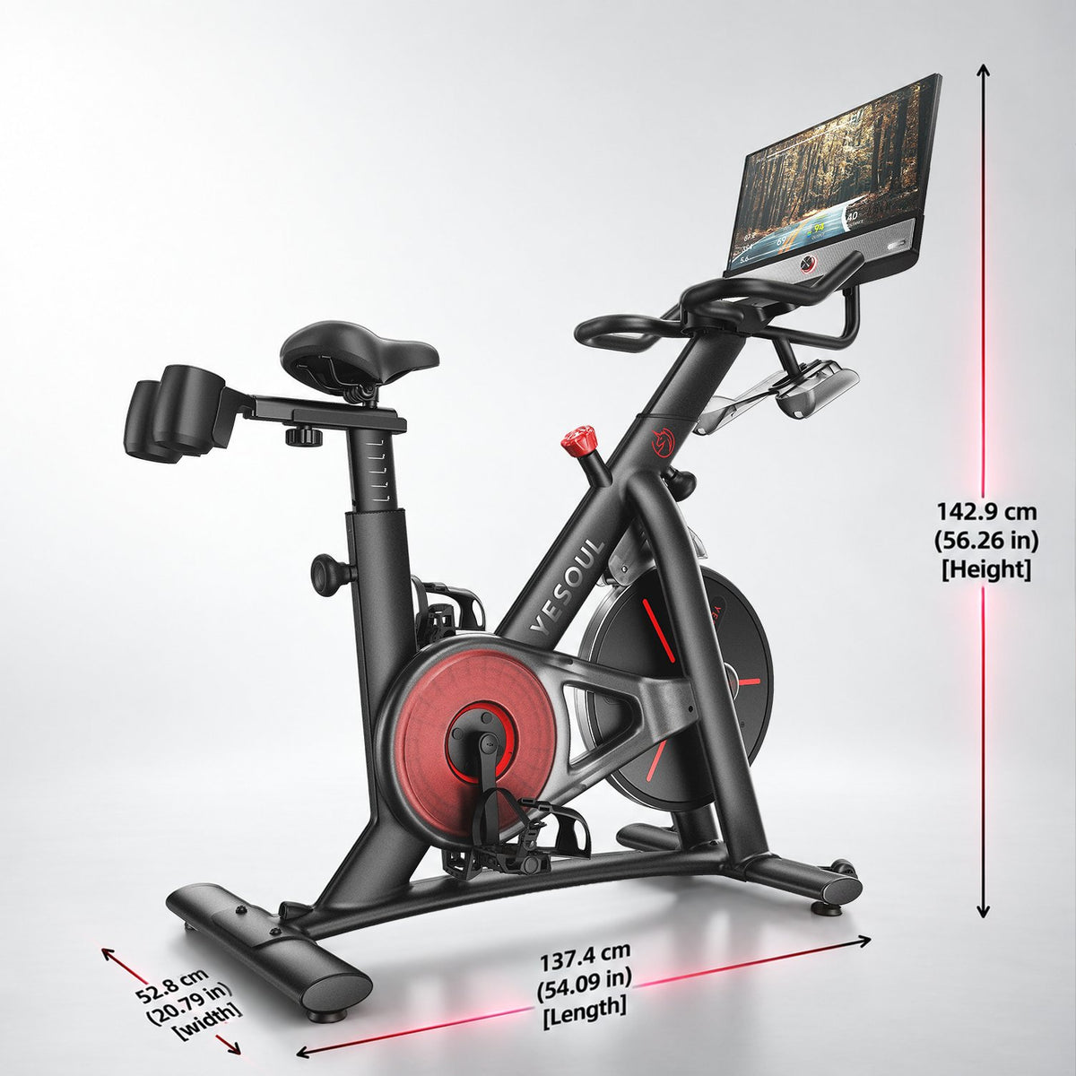 YESOUL G1M MAX: Length × width × height: 137.4 × 52.8 × 142.9 cm (54.09 × 20.79 × 56.26 in)